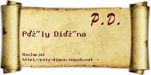 Pály Diána névjegykártya