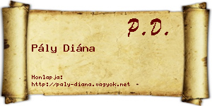 Pály Diána névjegykártya